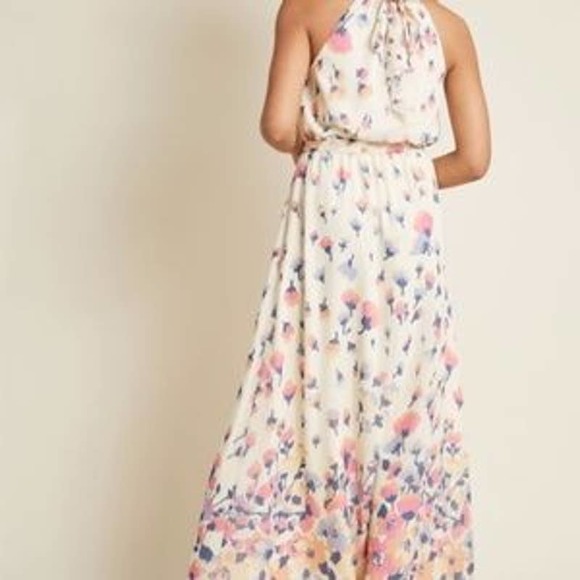 Modcloth Illuminated Elegance Chiffon Cream Floral Maxi Dress W/Belt sz 1X NWOT - Picture 2 of 11